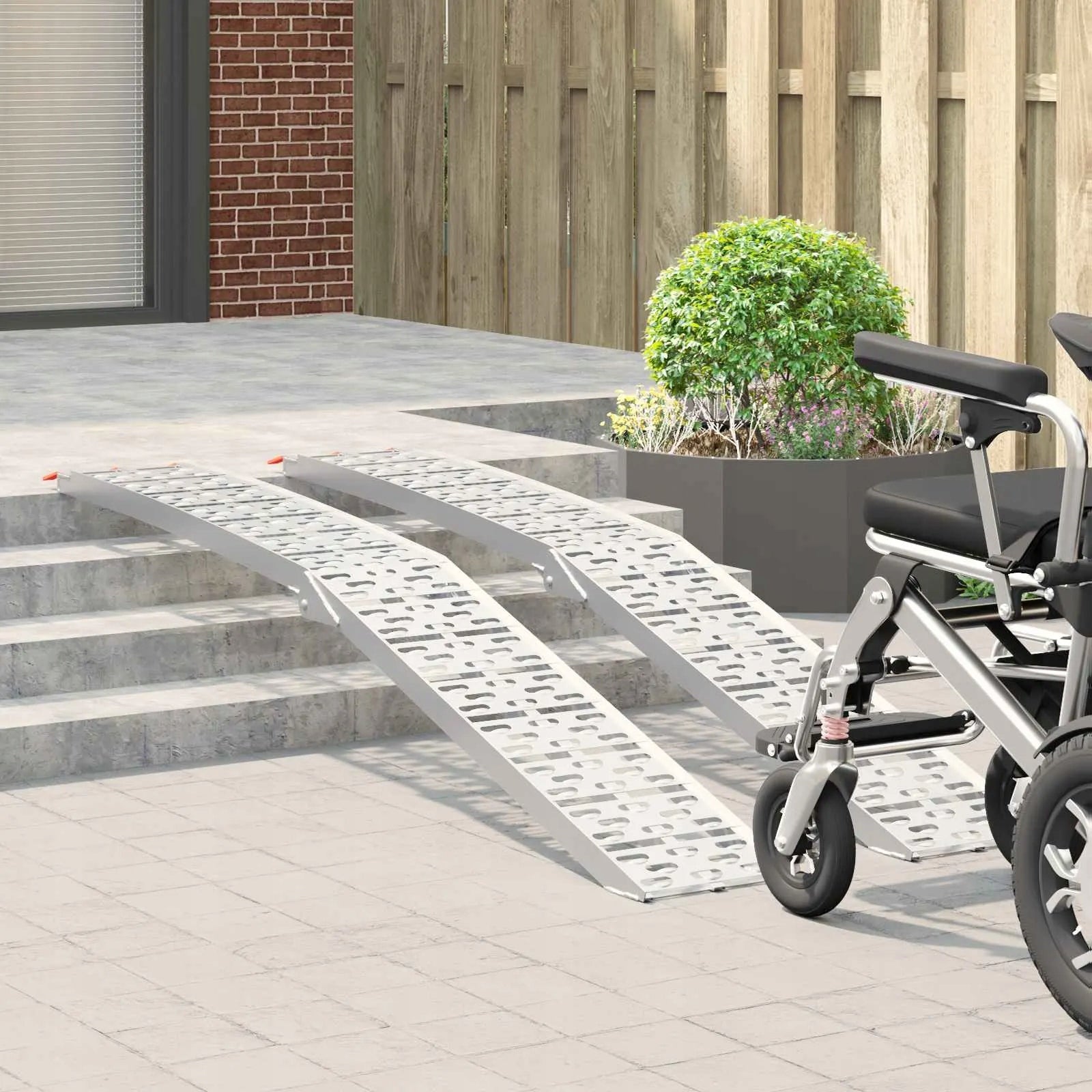 Loading ramp 2 pcs Silver 222 x 29 x 14 cm Aluminium Manufacturer code 42021086