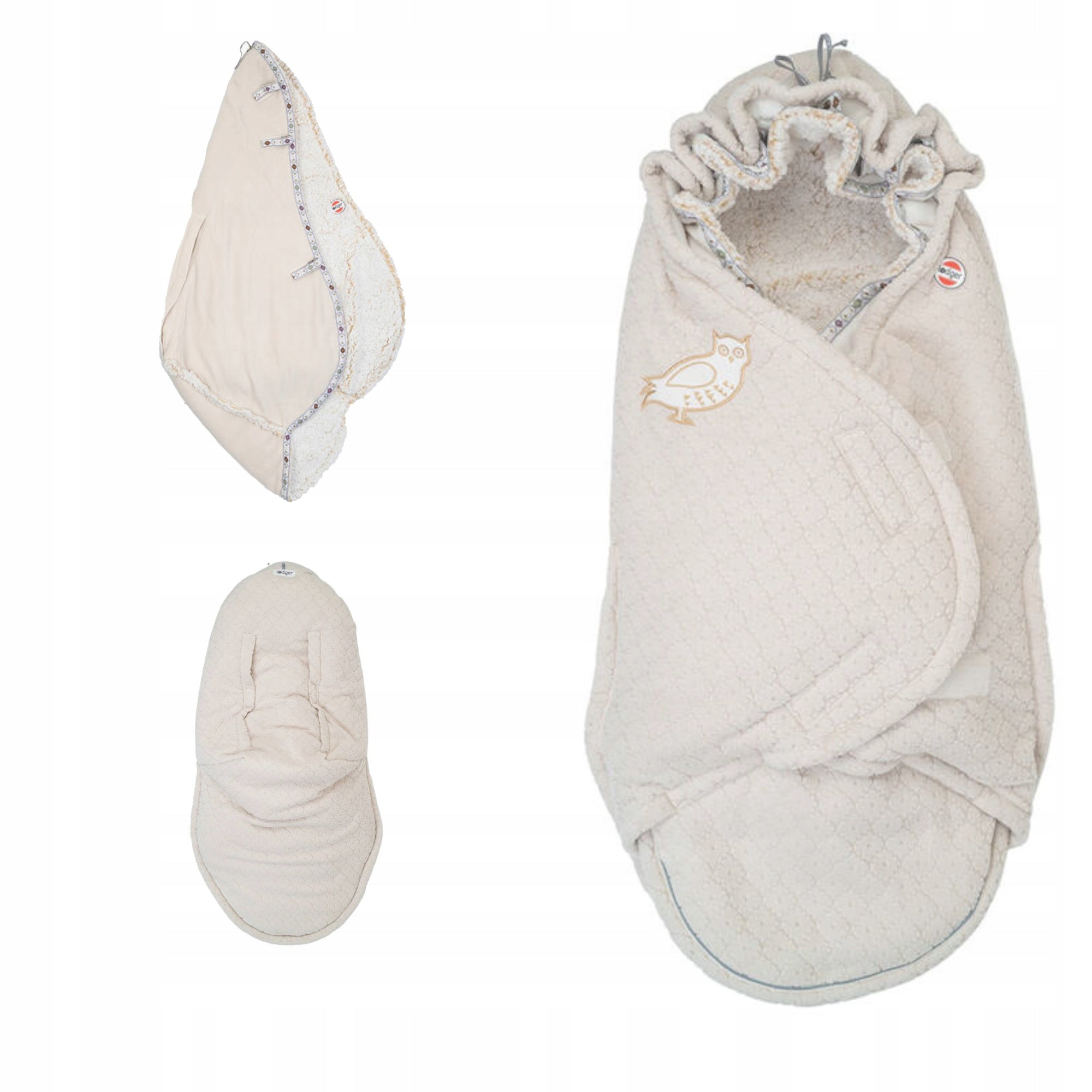 Lodger Fleece Winter Stroller Sleeping Bag Light Beige Fleece Birch