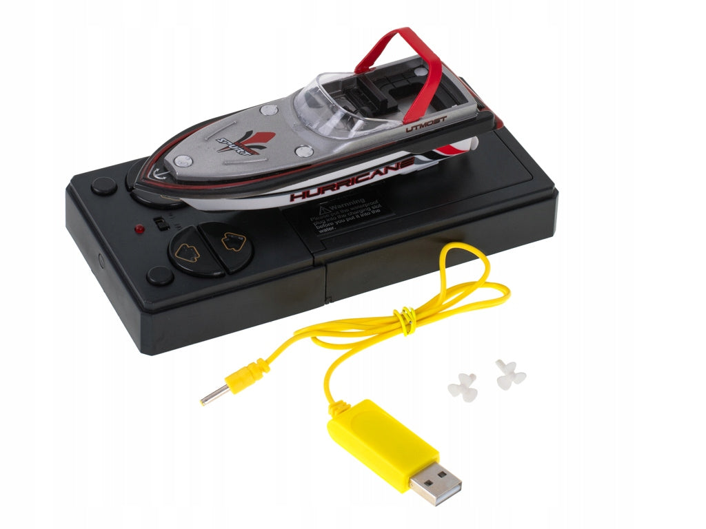 Funkgesteuertes Boot Mini Hurricane, 13cm, rot 