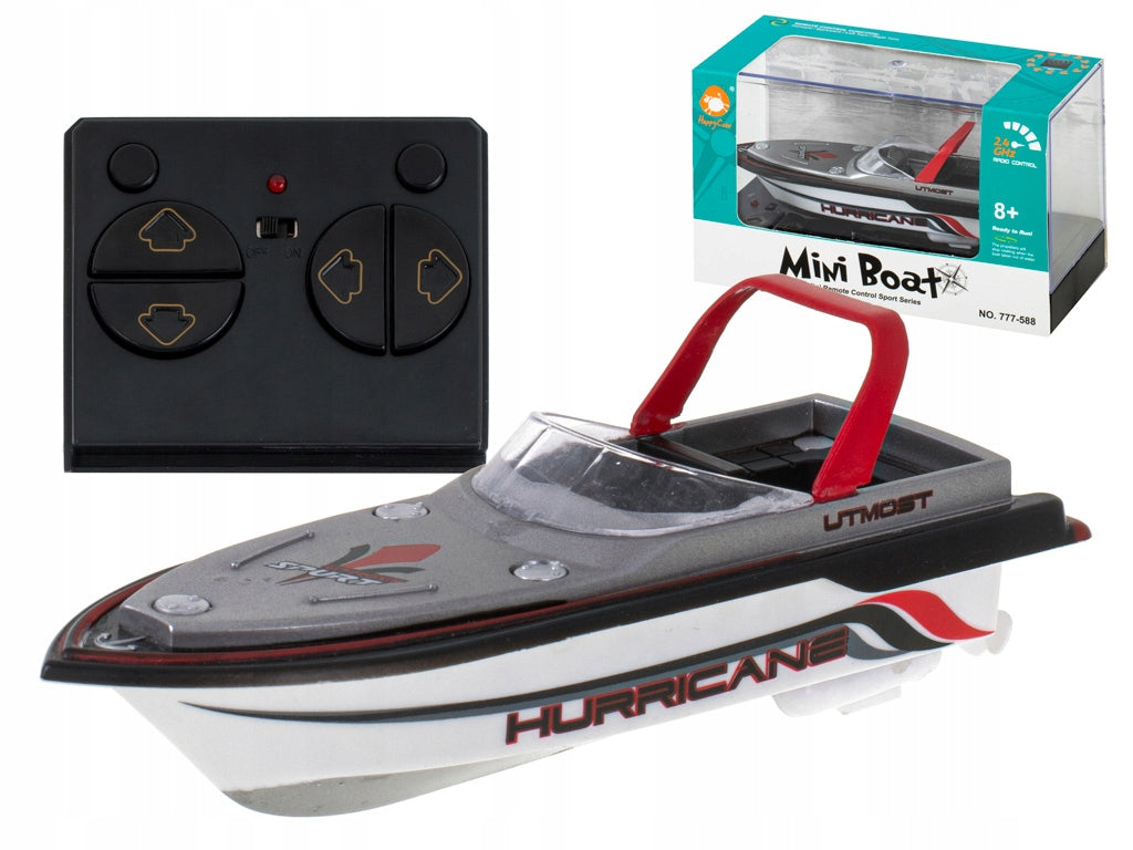 Funkgesteuertes Boot Mini Hurricane, 13cm, rot 