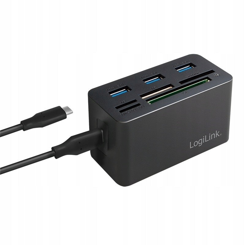 LogiLink CR0046 USB 3.2 Docking Station, 8-Port, Mini Black Manufacturer Logilink