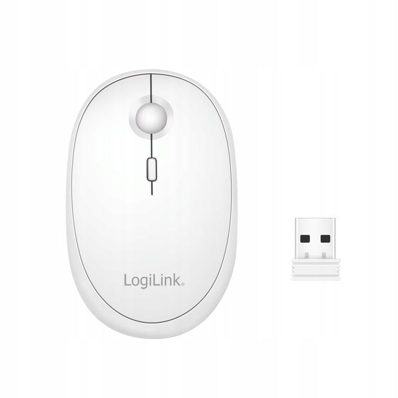 LogiLink ID0205 Wireless Mouse, 2,4 GHz/Bluetooth 4.0, White