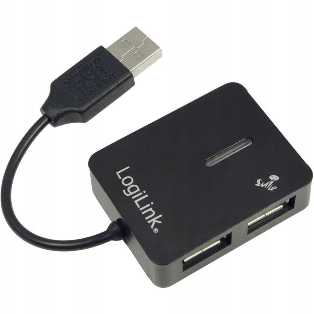 LogiLink USB Hub 2.0 4 Ports USB LED Splitter Plug&Play Packaging status original