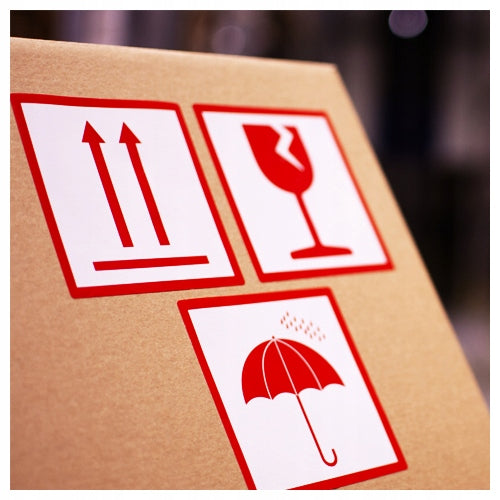 Logistics label "Do not throw" Manufacturer code 43063
