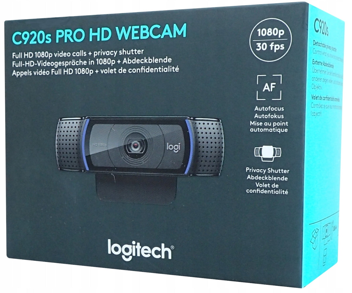 Logitech C920s HD Pro Webcam WebCam for PC Laptop Mac