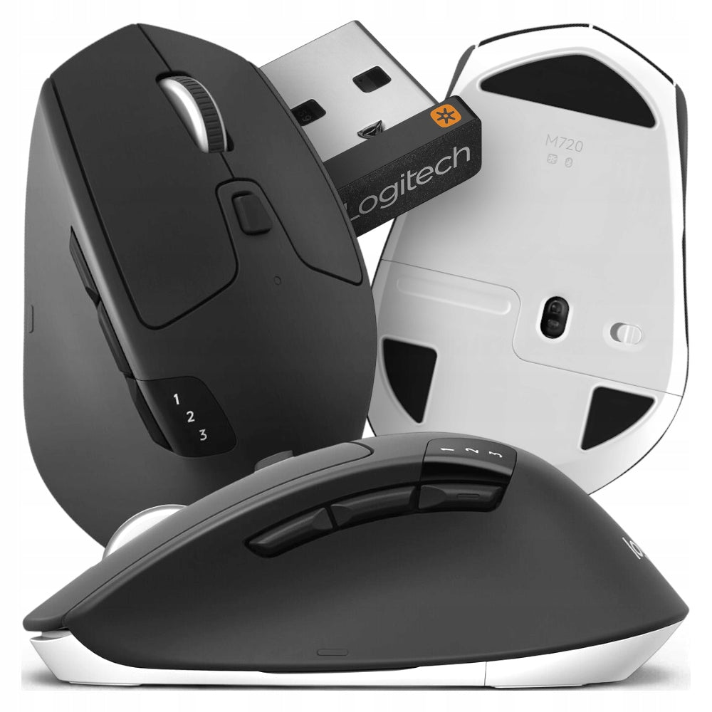 Logitech M720 Triathlon black - Wireless Mouse 1000DPI for 3 devices