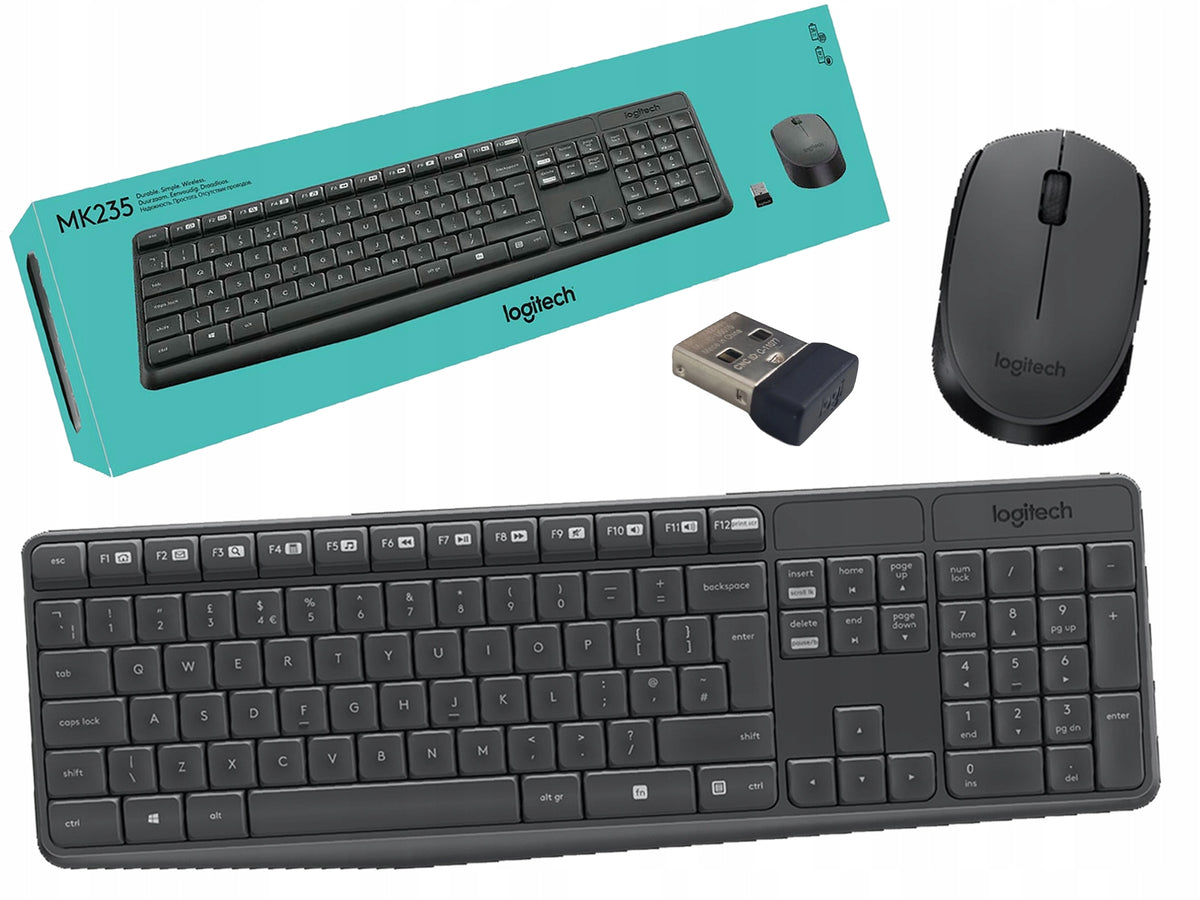 Logitech MK-235 waterproof keyboard and mouse 920-007931 MK235 computer