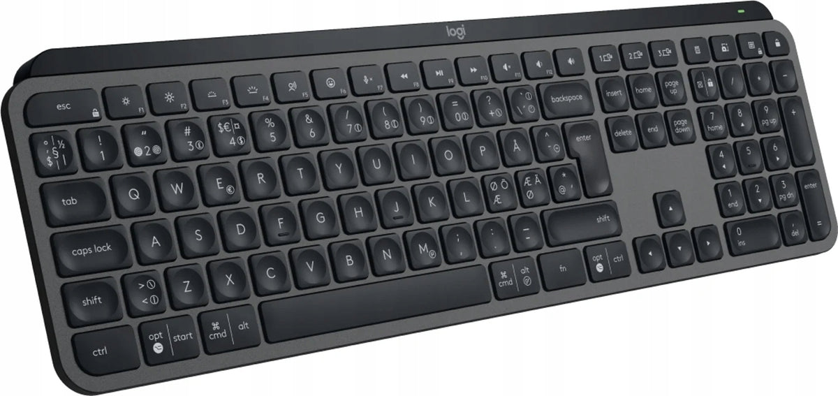 Logitech MX Keys S RF Wireless Keyboard + Bluetooth QWERTY Danish, F... Manufacturer code 920-011581
