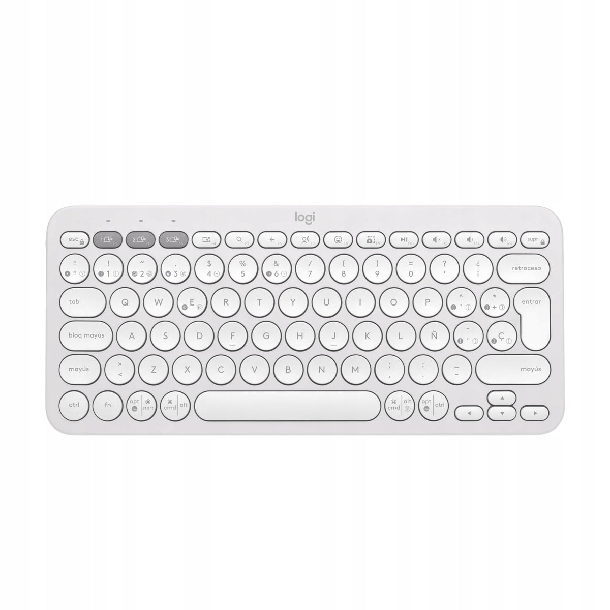 Logitech Pebble Keys 2 K380s keyboard QWERTY SpanishQWERTY Spanish