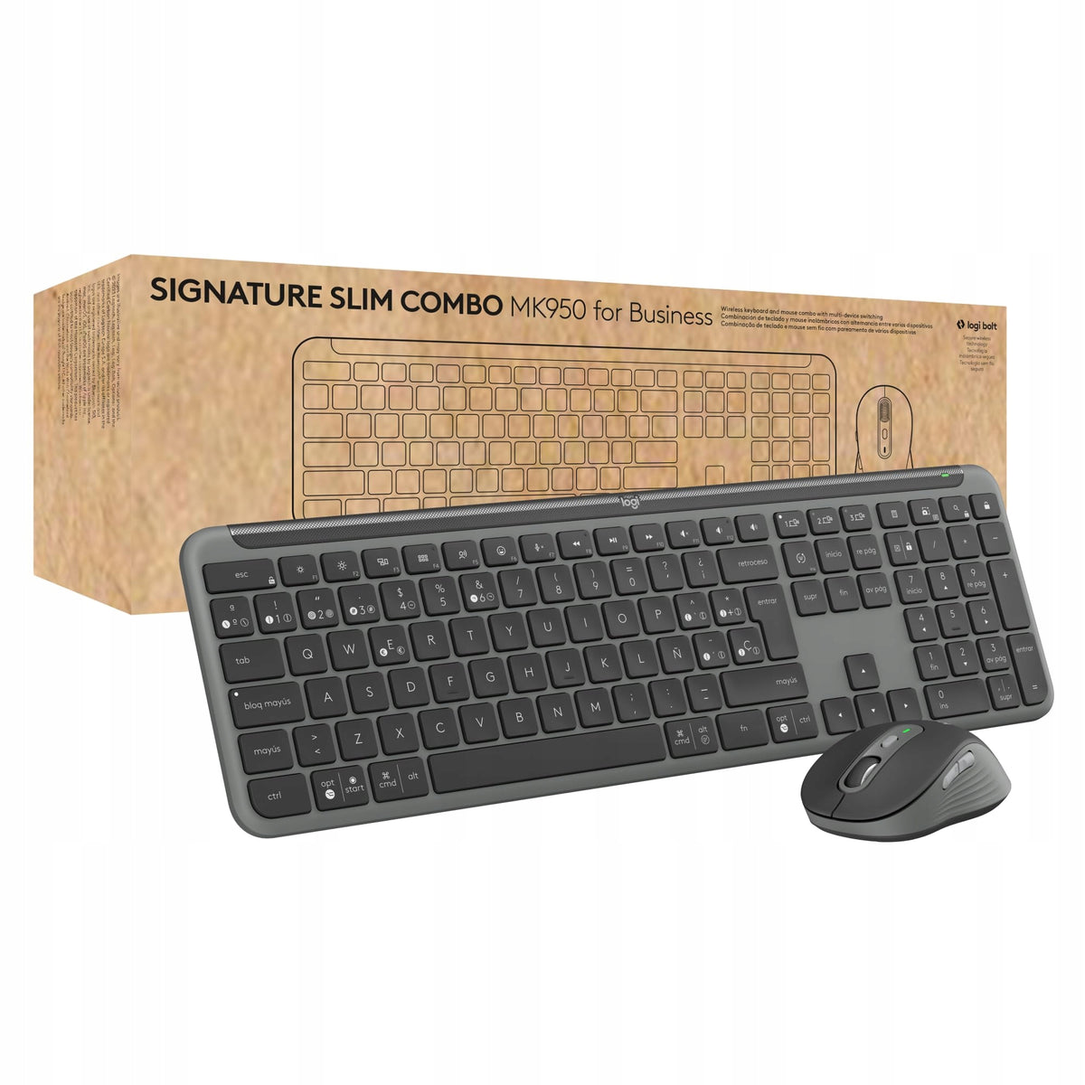 Logitech Signature Slim MK950 wireless keyboard and mouse set,