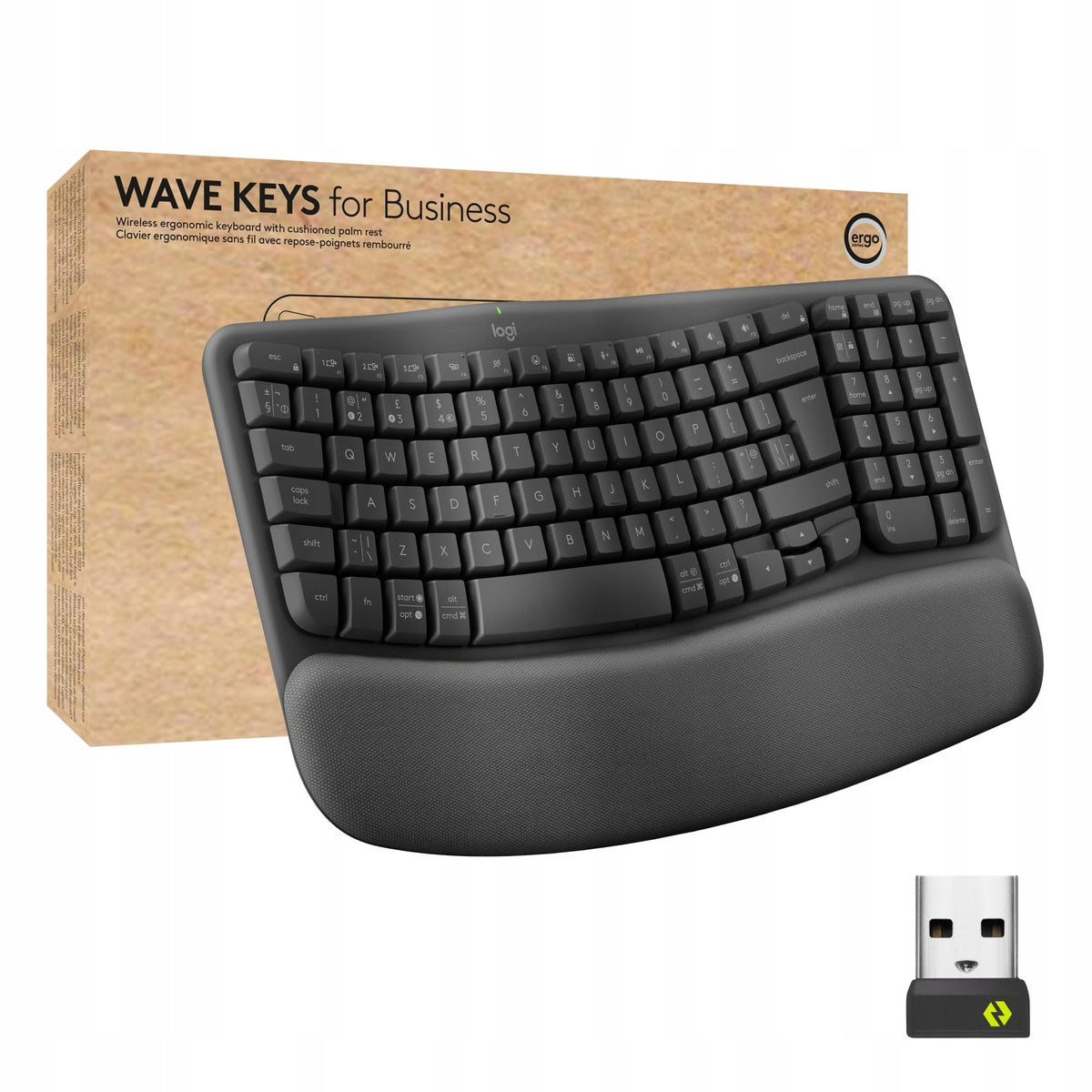 Logitech Wave Keys for Business, wireless, ergonomic keyboard