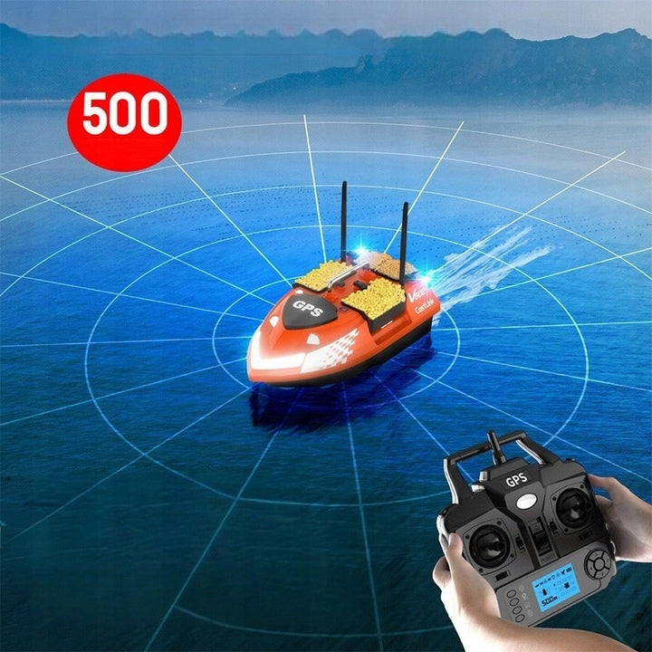 Lokeevan V802 Pro Bait boat GPS 4 tanks 160 points 500m orange +HandBag Model Lokeevan-V802PRO-ORANGE-BAG-12000