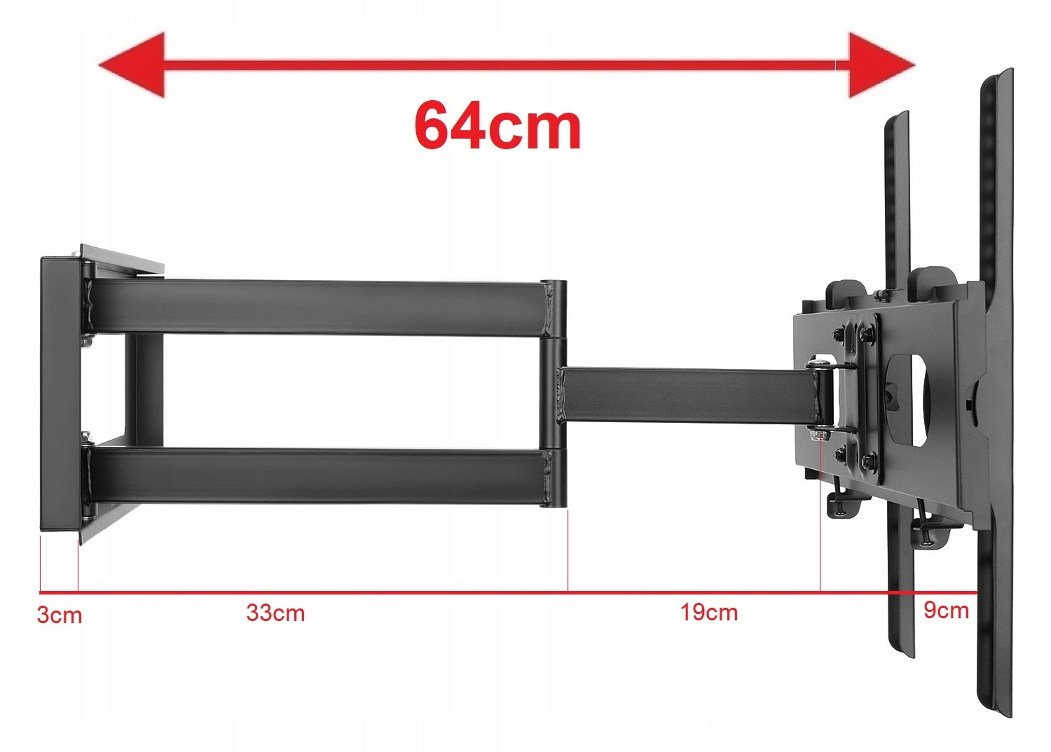 Long 64cm TV HANGER HOLDER TV 32-55 inches 90 degree rotation Manufacturer code VX-200D