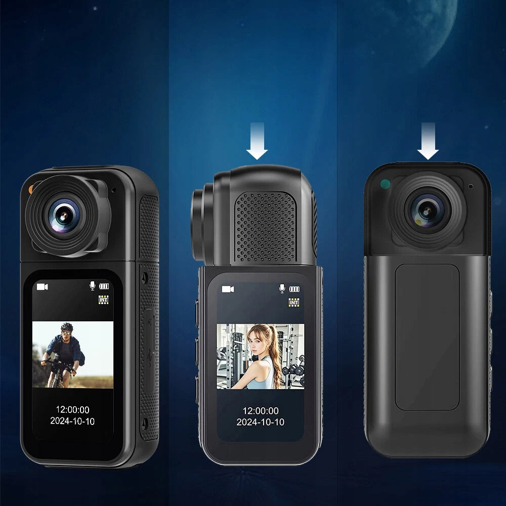Long Battery Life Mini Action Camera HD Camera 180° Rotating Lens Brand no brand