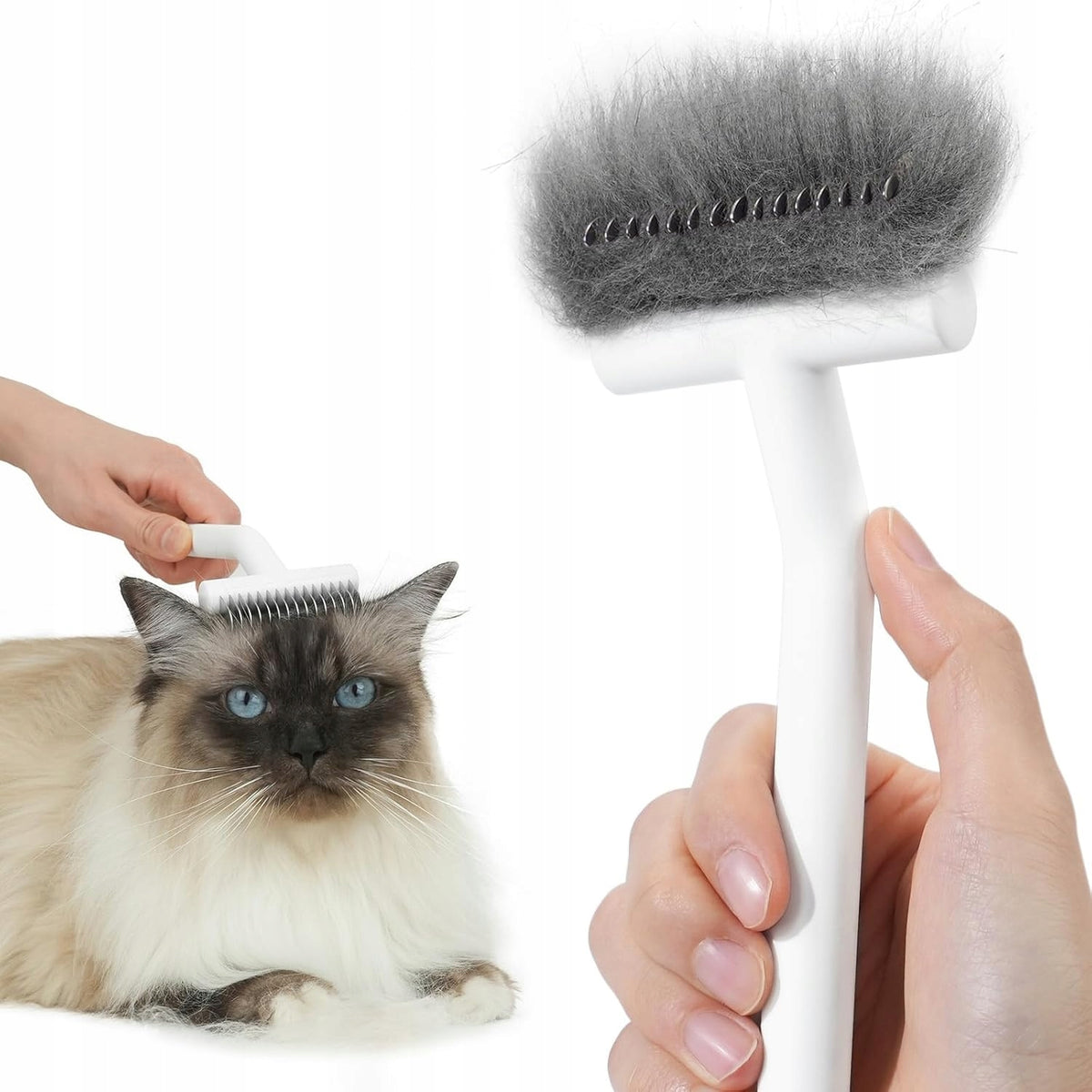 Long-Haired Dog Cat Brush, Carded, Grooming Comb