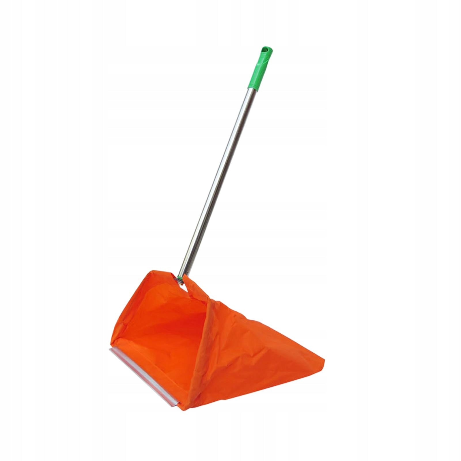 Long Handle Dust Pan Orange Trash Storage Bag Rod 23.6 Inch Long Brand no brand