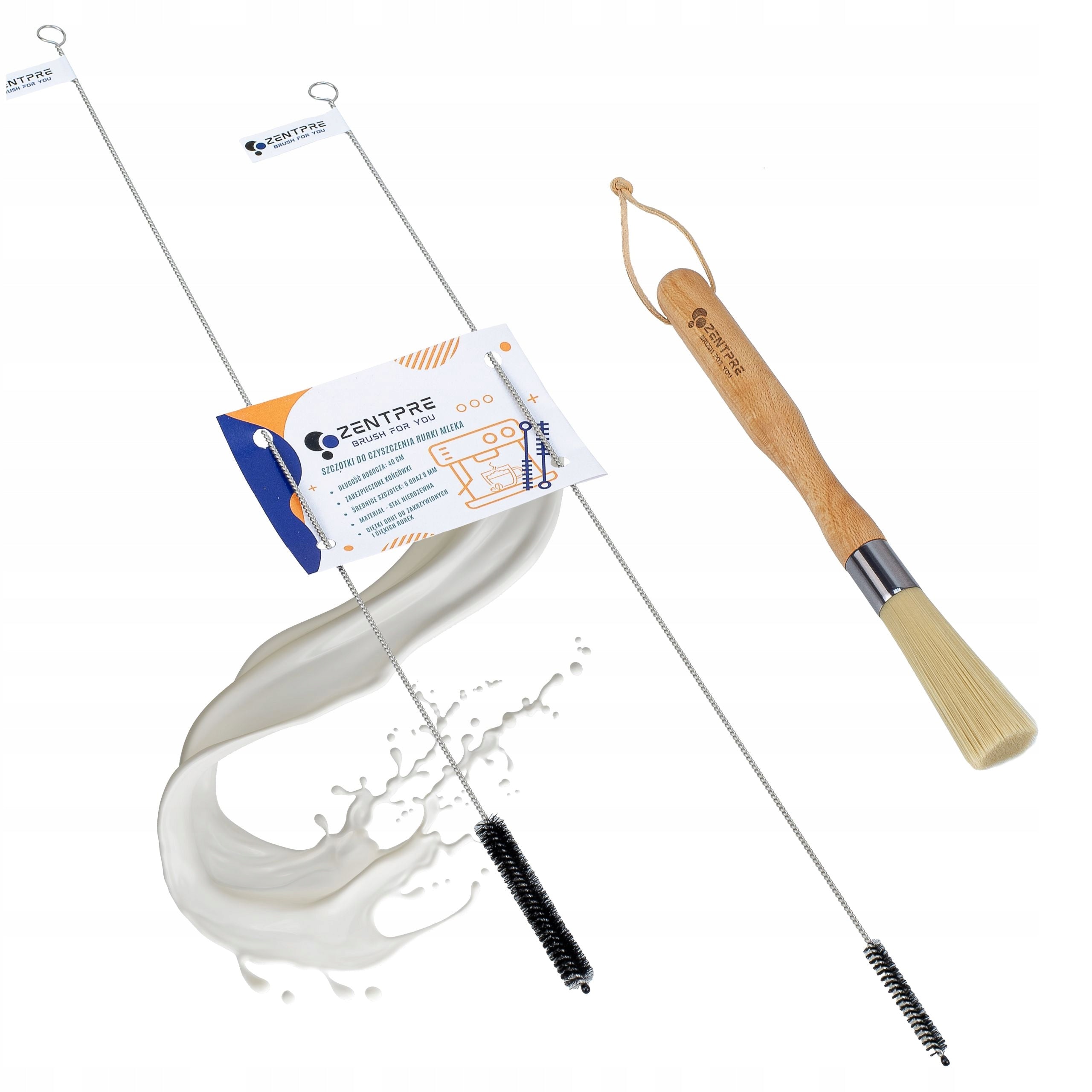 Long Maker Brushes for Milk Wire and Brush for Coffee Remains