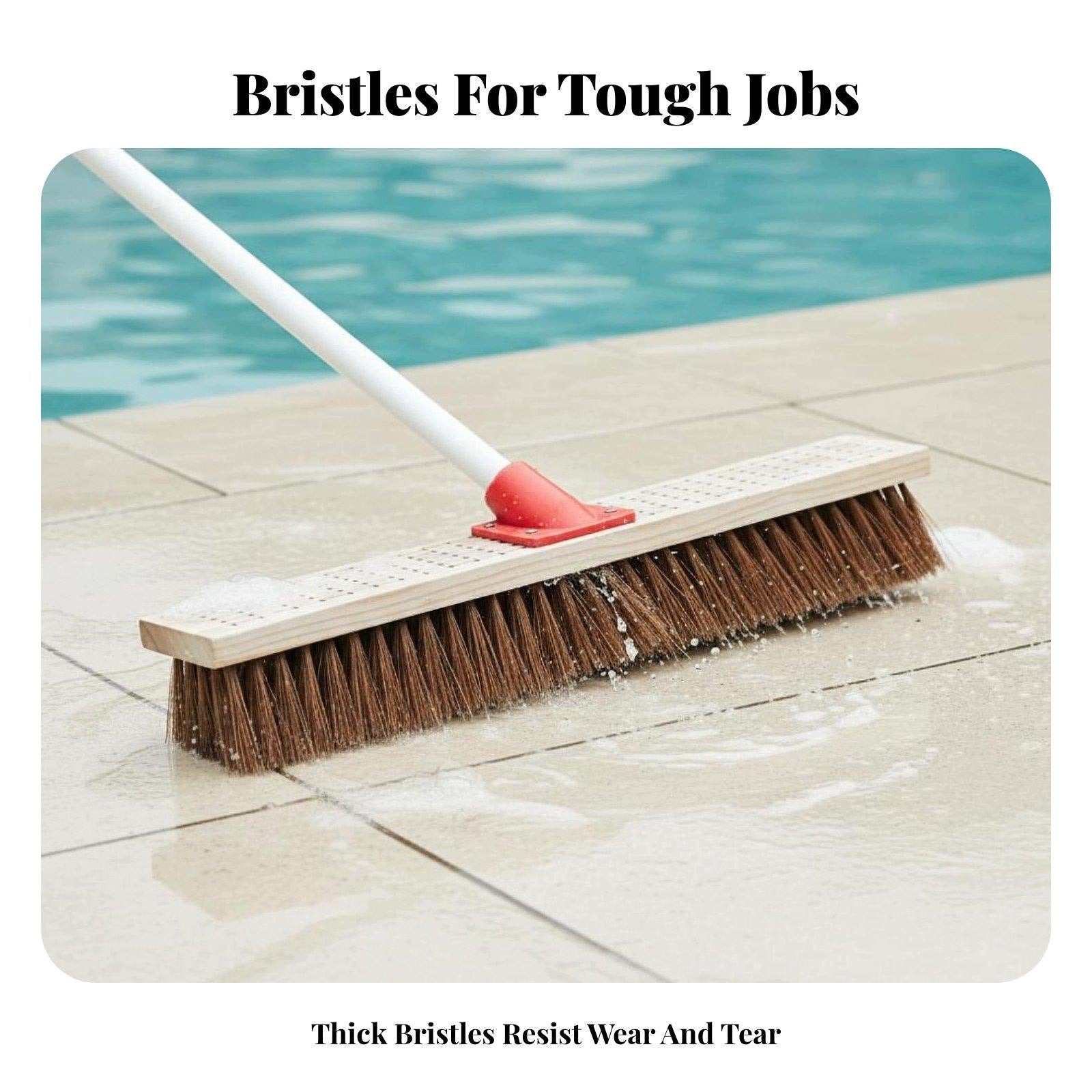 Long Scrub Brush Multipurpose Long Deck Brush Multi 40CM with Handle Packaging status original