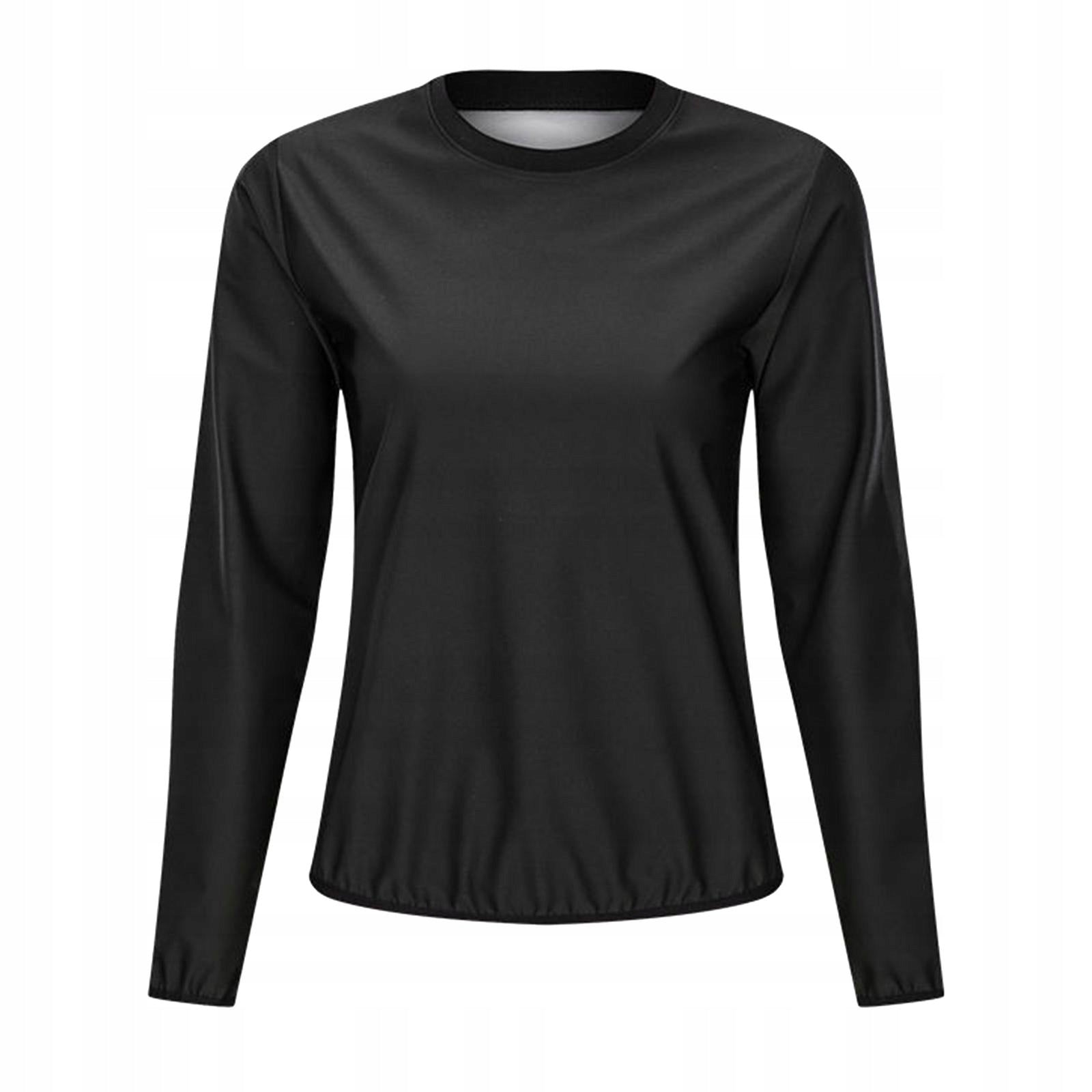 Long Sleeve Women Sauna Suit Body Shaper Burning Waist Trainer XL Black