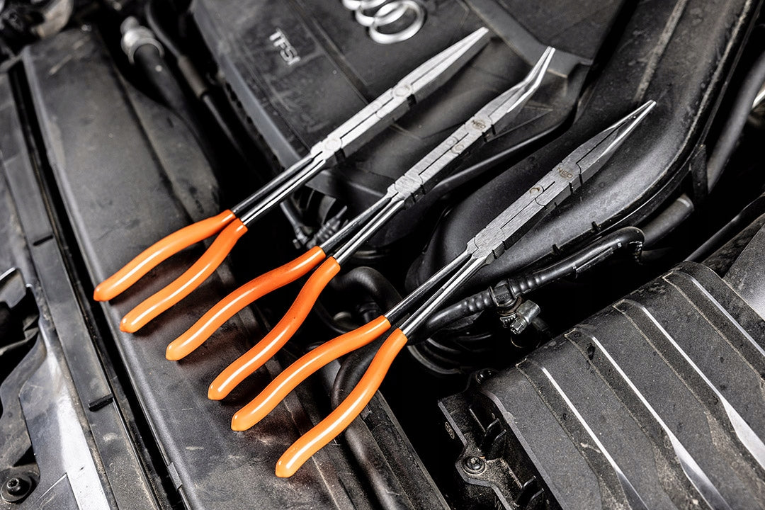Long straight pliers with double joint CRV NEO TOOLS 01-292 Packaging status original