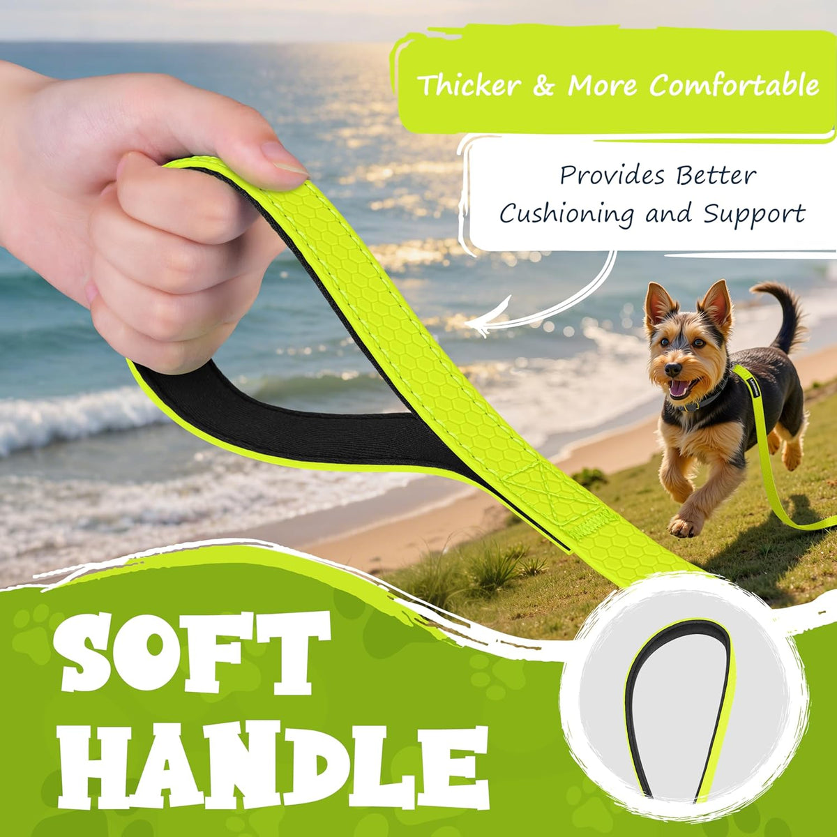 Looxmeer Dog Training Leash 10m Neon Yellow Manufacturer code AZ_02SD11