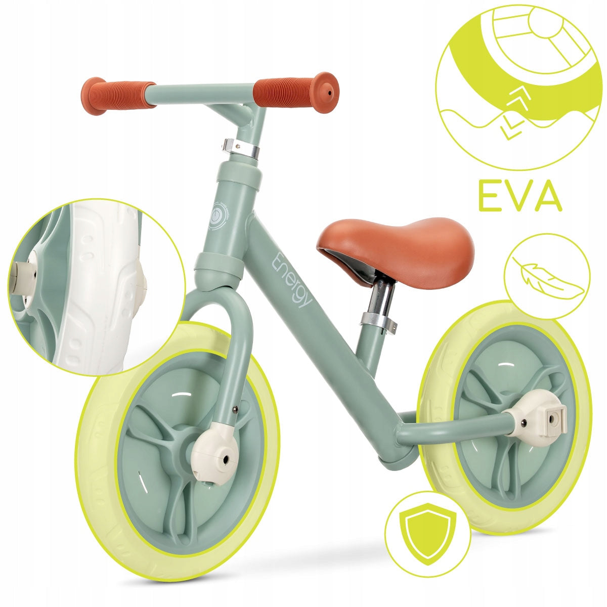 Lorelli Balance Bike 2in1 Pedals Mounted Side Wheels Energy Green Kid's age 2＋ years