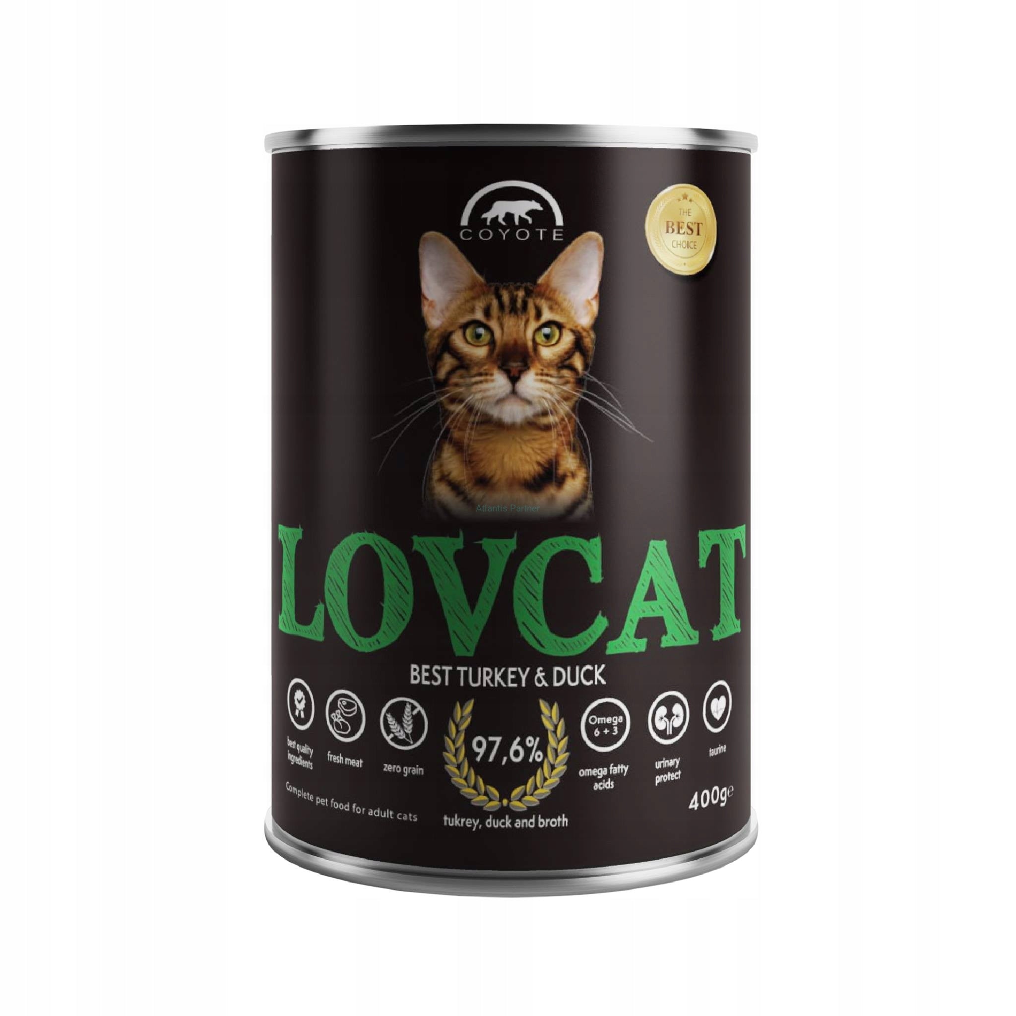Lovcat Best Turkey & Duck can 400g Packaging status original
