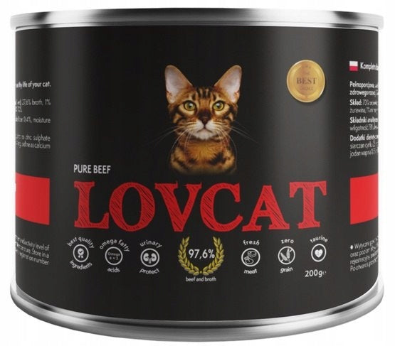 Lovcat Pure Beef can 200g