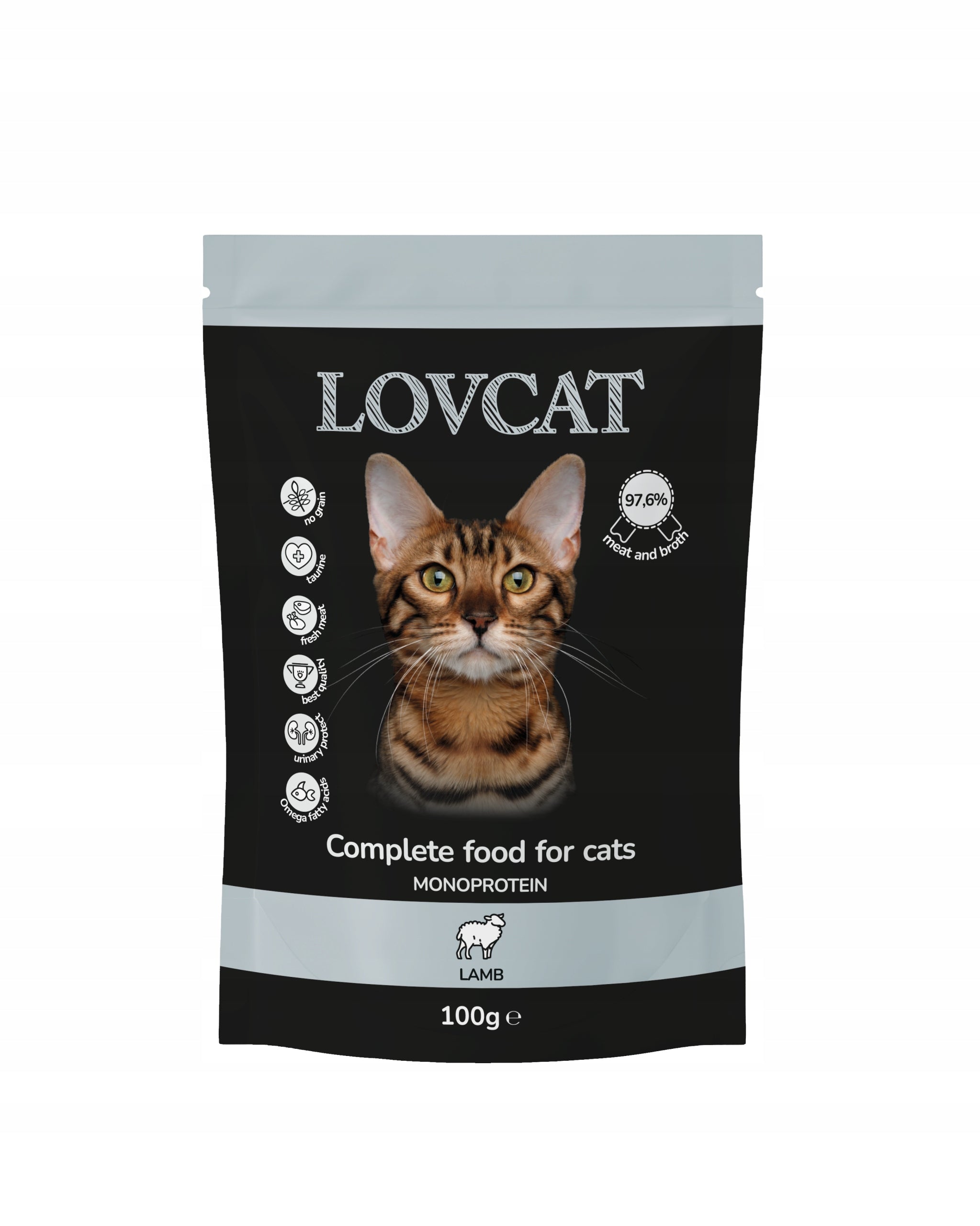 Lovcat Pure Lamb sachet 100g Packaging status original