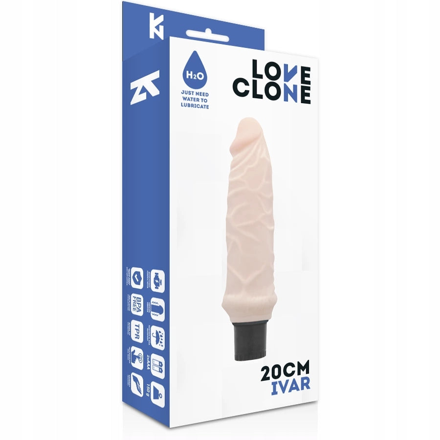 LoveClone Ivar 20 cm Self-lubricating model with adjustable vibration Medical device no