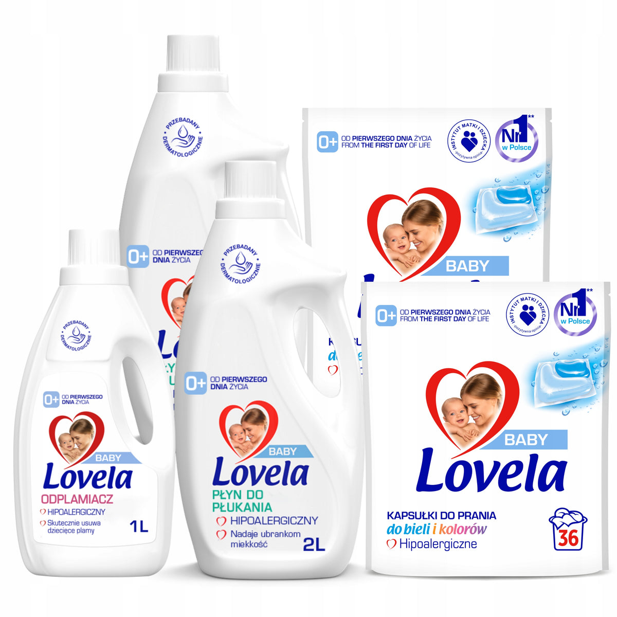 Lovela Baby Washing Capsules 72 Pieces and Softener Mega Set