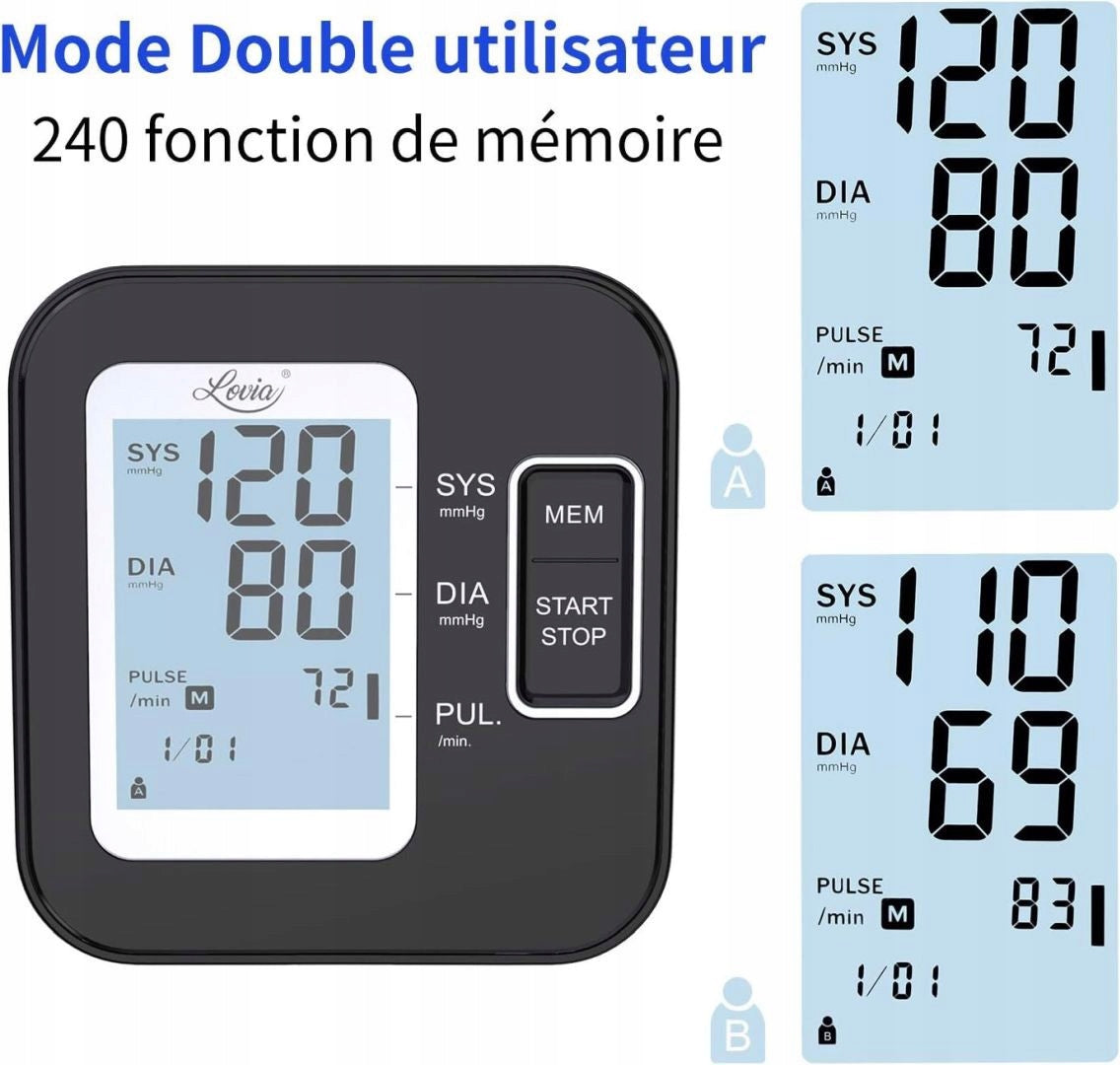 Lovia Electronic Shoulder Blood Pressure Monitor Batteries included no