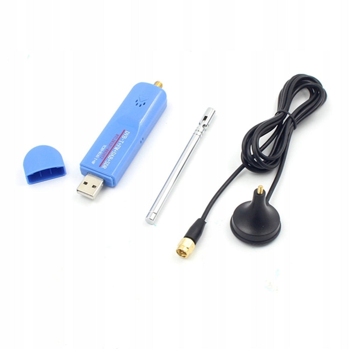 Low Noise Blue USB Tuner Receiver with Rtl and Esd-Safe Antenna Standard Digital terrestrial (DVB-T)