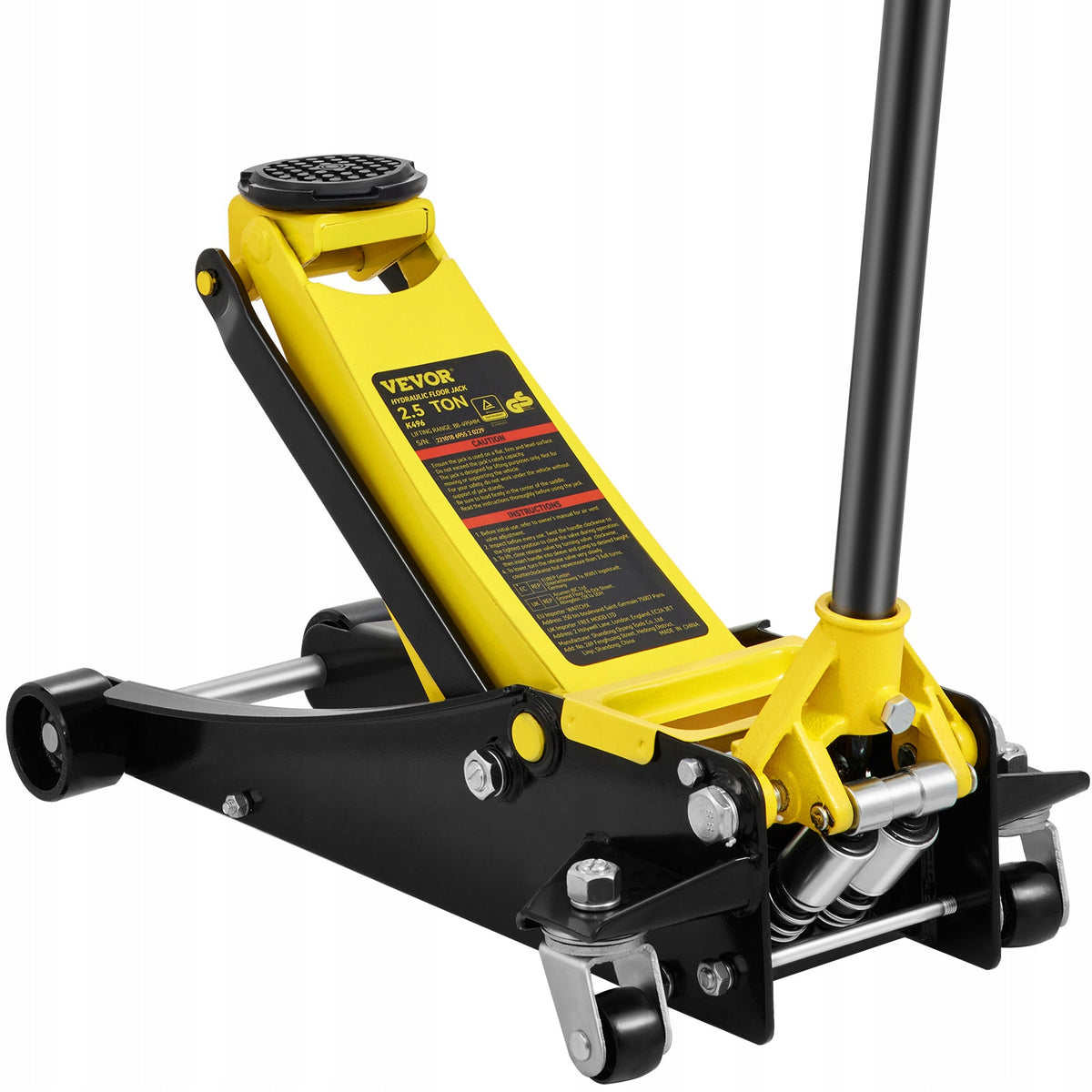 Low Profile Floor Jack 2.5 Ton Heavy Duty Steel Dual Piston Rapid Pump