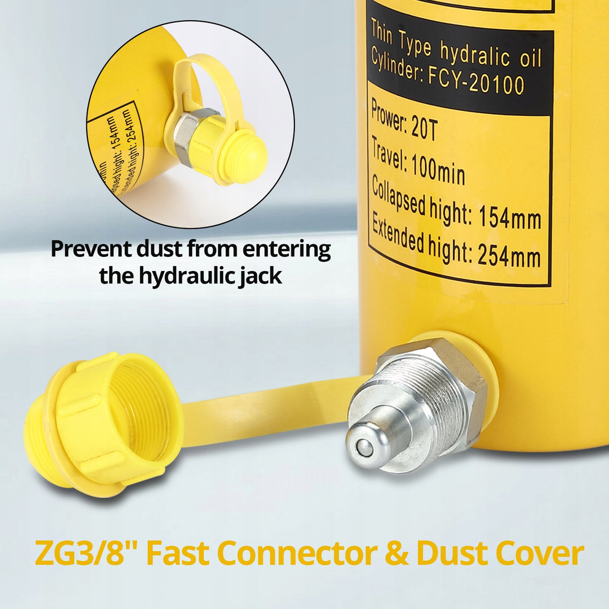Low Profile Hydraulic Jack, 20 Ton Capacity, 10cm Sturdy Steel Cylinder Manufacturer code Zhejiang Beiduozhi Wooden Toys Co.,Ltd