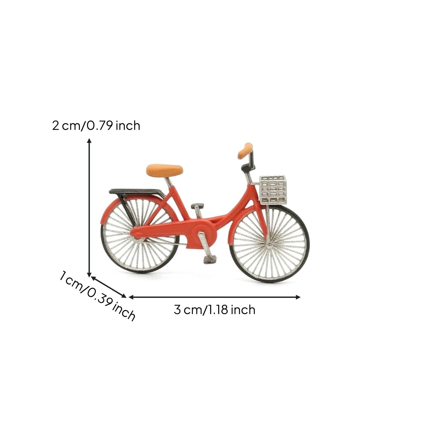 Low Step Cycle Model Detailed 1/64 Scale Cycle Realistic Miniature Bike Red Brand no brand