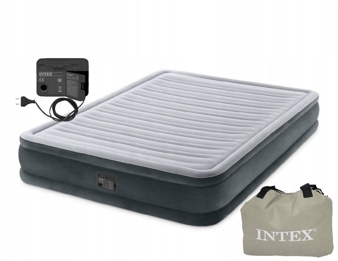Aufblasbare Matratze Intex Dura-Beam Comfort-Plush Queen 203x152x33 cm, mit integrierter Pumpe 
