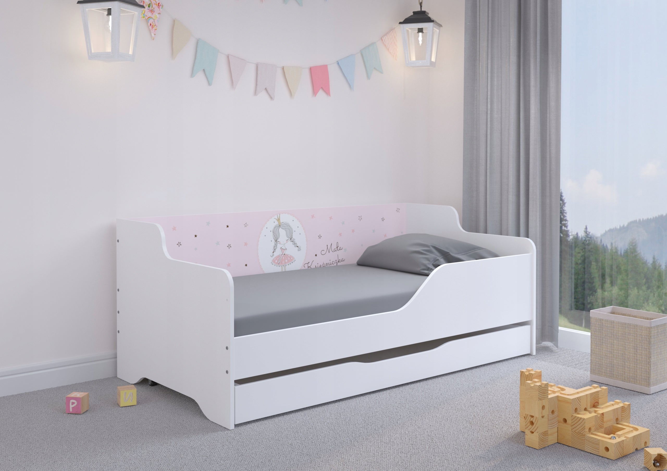 Lilu Bett 84x164 cm, weiß 