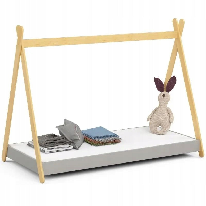 Kinderbett mit Matratze NORE Gem, 160x80, grau 