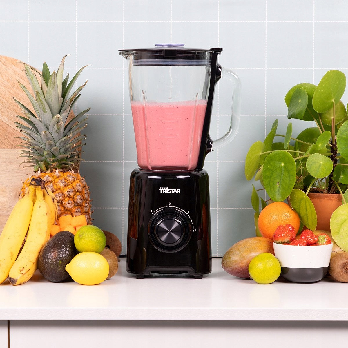 LuX BLACK DUTCH LARGE STRONG GLASS Cup Blender SMOOTHIE 1,5L