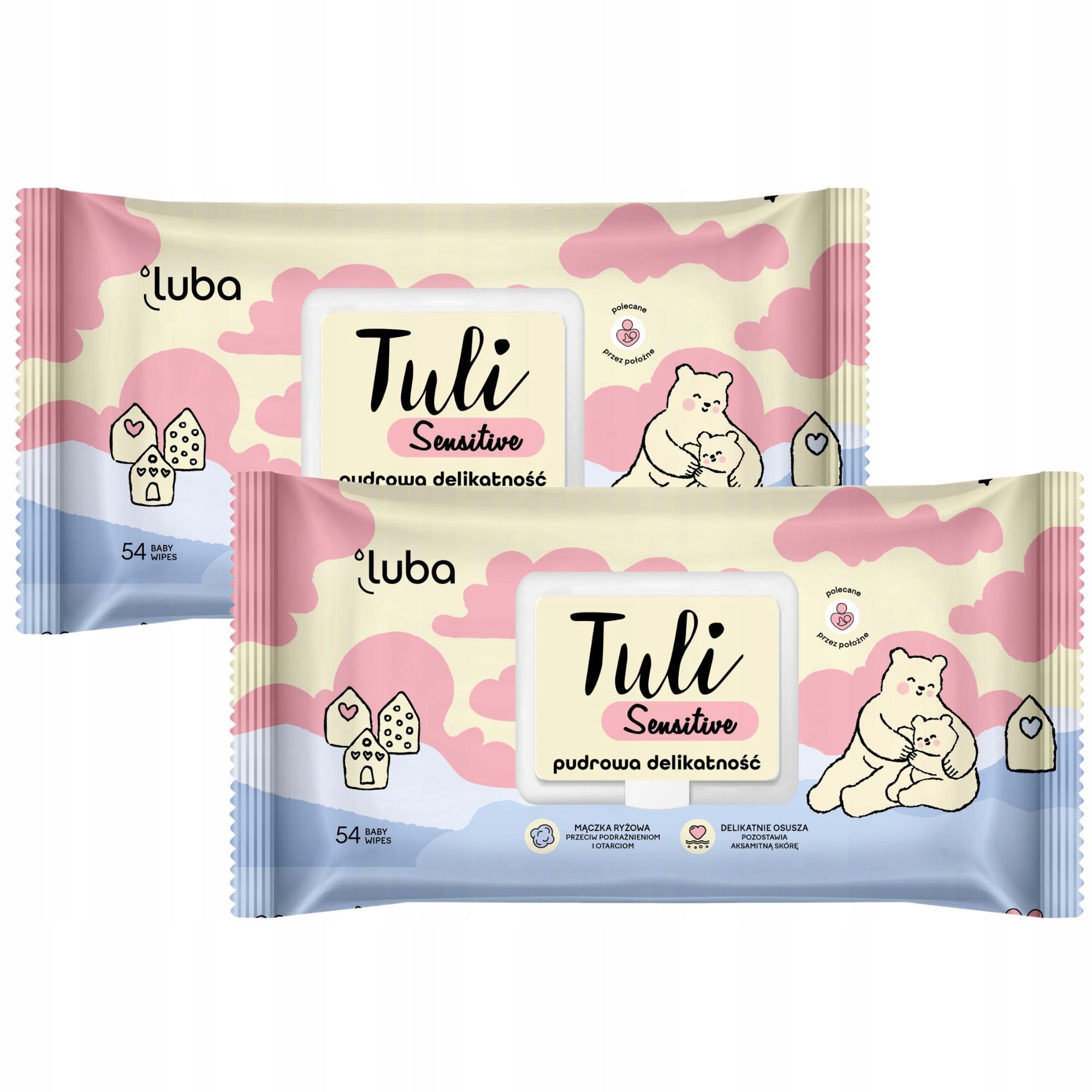 Luba Tuli Sensitive 54 wet wipes with rice meal