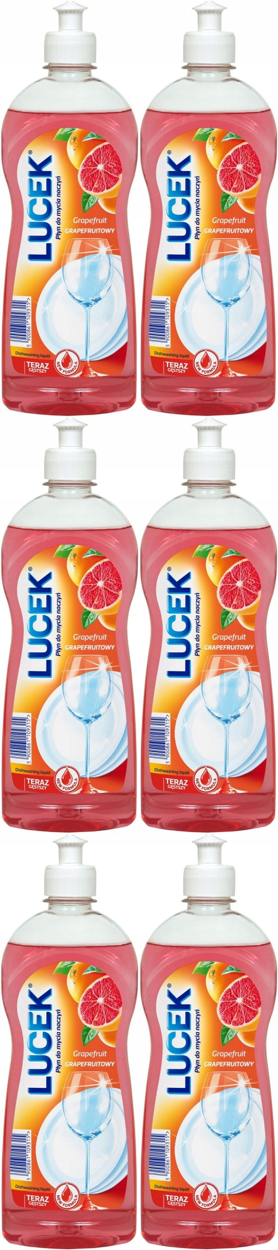 Lucek Grapefruit Dishwashing Liquid 6x500ml