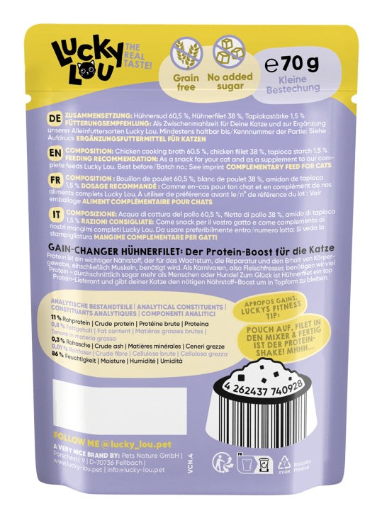Lucky Lou Extrafood Chicken in Broth Sachet 70g Brand Lucky Lou