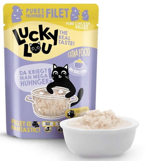 Lucky Lou Extrafood Chicken in Broth Sachet 70g