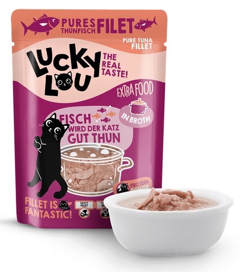 Lucky Lou Extrafood Tuna in Broth 70g Sugar and Grain Free Cat Food Brand Lucky Lou