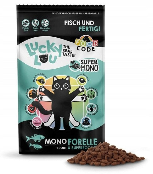 Lucky Lou Food Code Mono Trout 340g Packaging status original