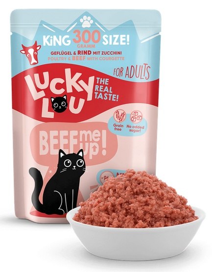 Lucky Lou Lifestage Adult Poultry and Beef Sachet 300g