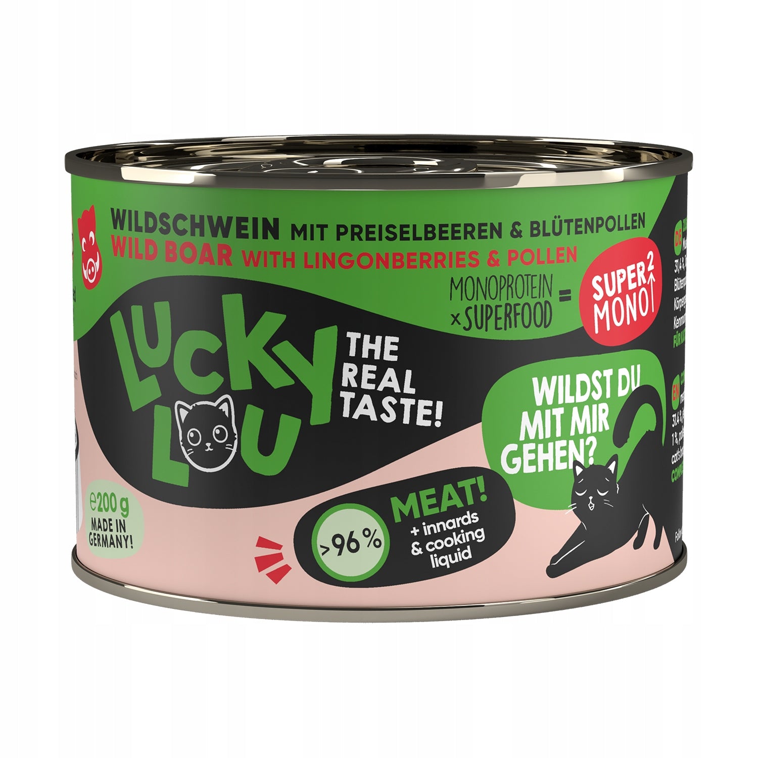 Lucky Lou SuperMono Monoprotein Wet Cat Food - DZIK 200g Brand Lucky Lou