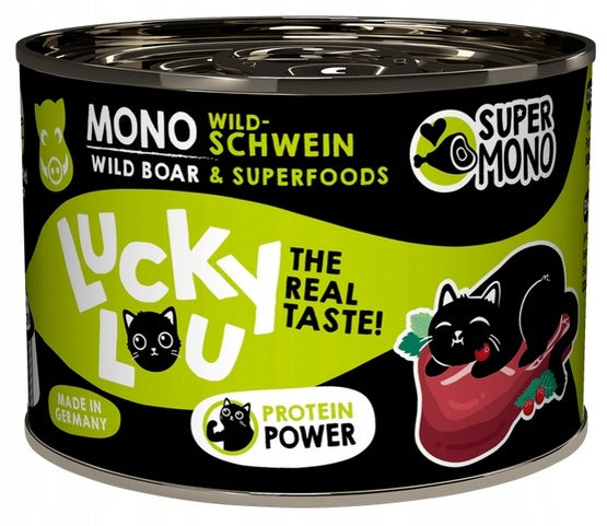 Lucky Lou SuperMono Monoprotein Wet Cat Food - DZIK 200g