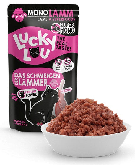 Lucky Lou SuperMono Monoprotein Wet Cat Food Lamb 125g